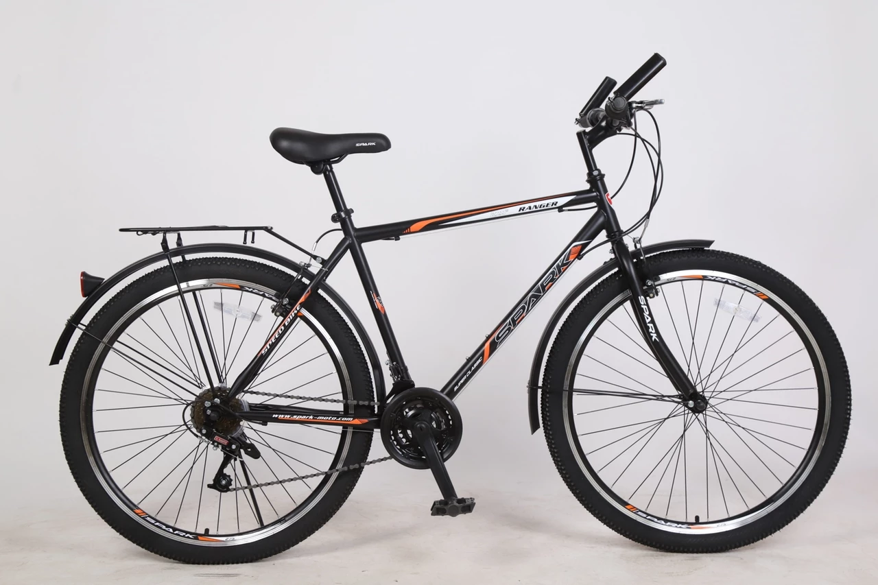 Фотографія Велосипед SPARK RANGER 27,5" 2021, розмір L, Чорно-жовтогарячий